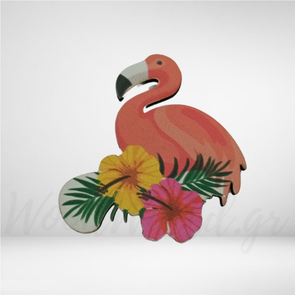 Ξύλινη Φιγούρα Flamingo ΥΛΙΚΑ ΚΑΤΑΣΚΕΥΩΝ woodworld