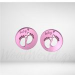 Διακοσμητικό  plexi στρογγυλό πατουσάκια baby