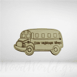 Ξύλινο στοιχείο λεωφορείο με αφιέρωση