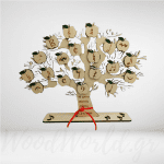 Χειροποίητο ξύλινο δεντράκι με μουσικές νότες