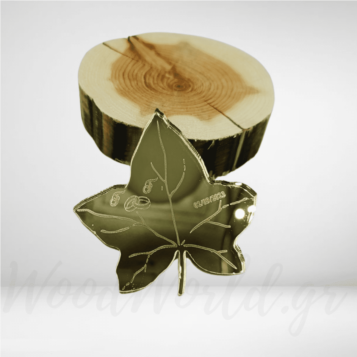 Untitled design (35) Διακοσμητικό plexi φύλλο πλατάνου - Image 1