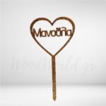 Cake topper καρδιά