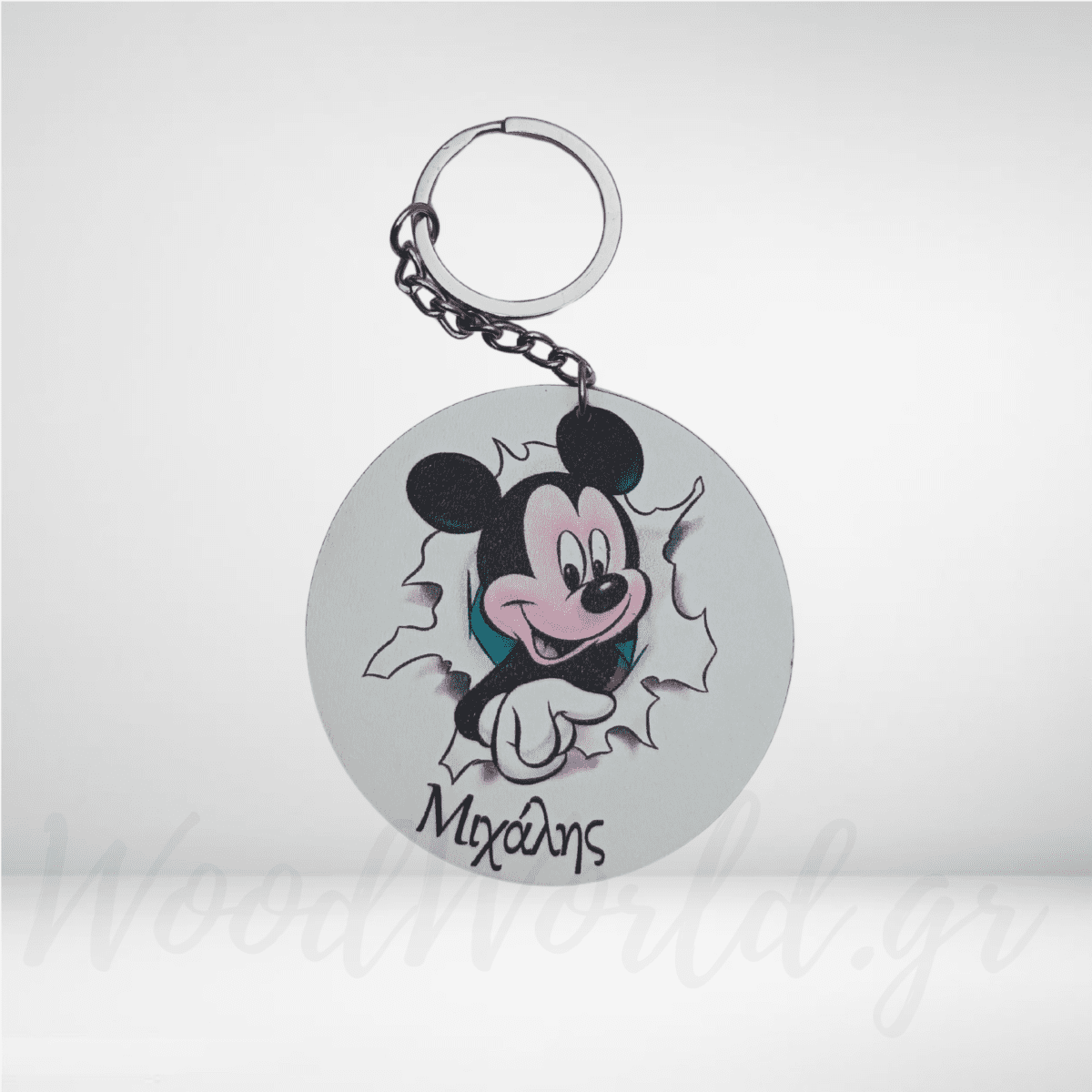 WoodWorld.gr (17) Μπρελόκ Μίκι  με όνομα - Image 1