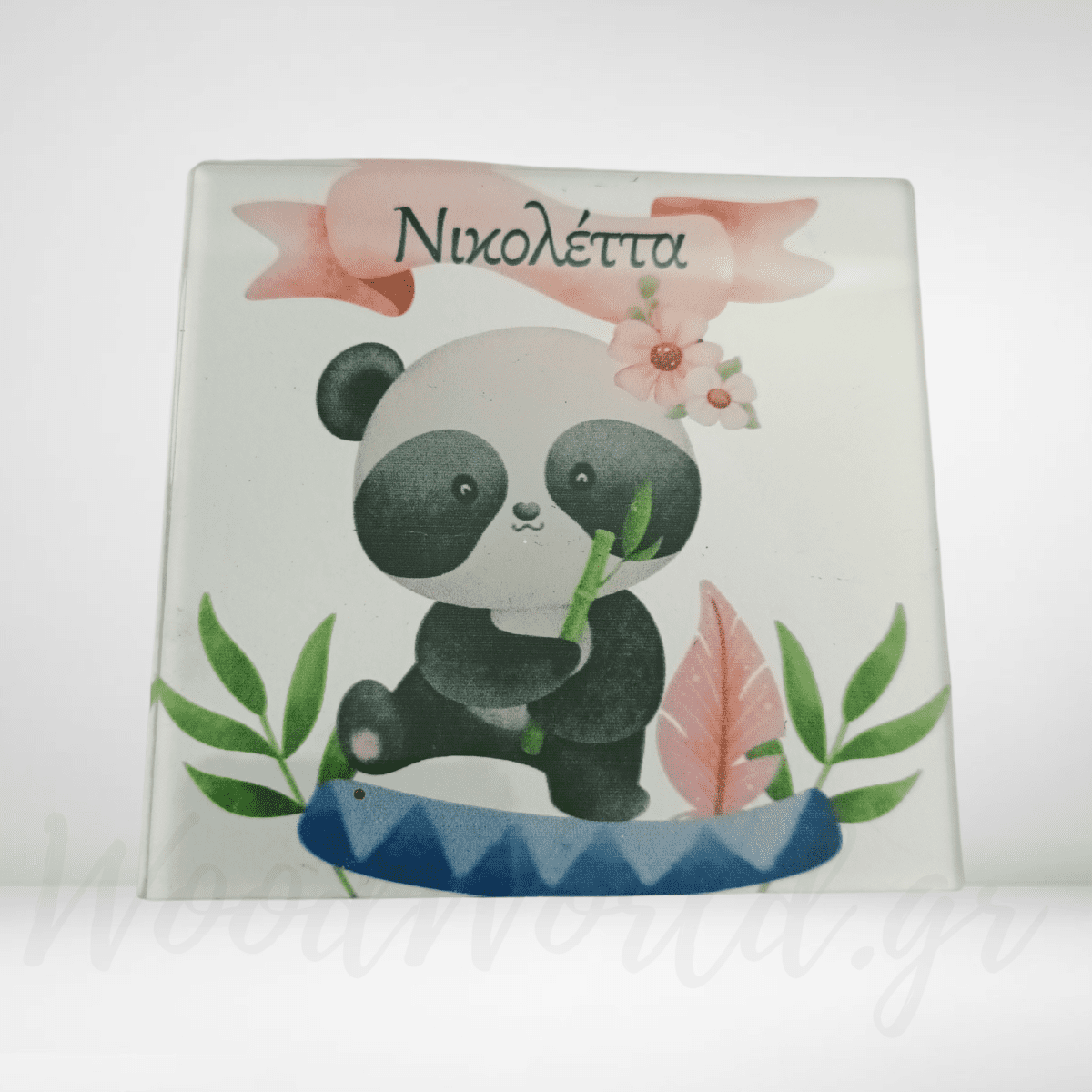 WoodWorld.gr (2) Στοιχείο Plexiglass σουπλά με panda αρκουδακι - Image 1