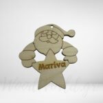 Ξύλινη Μπάλα Άγιος Βασίλης με όνομα