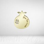 Ρόδι με ευχές plexiglass χρυσό