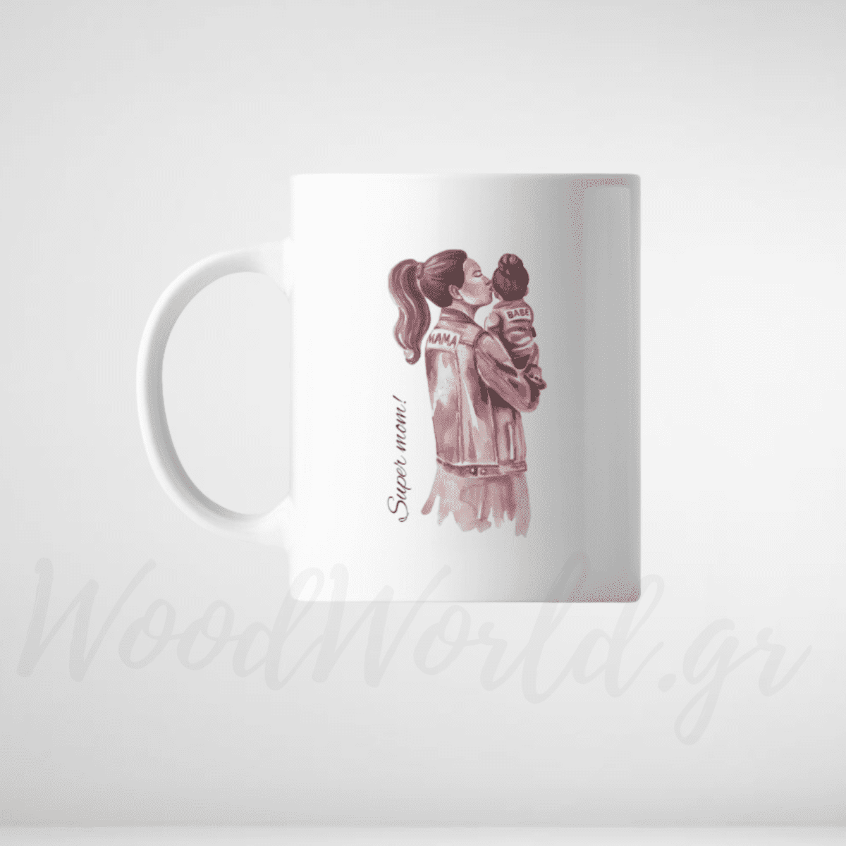 MAMA KORITSI Κούπα μαμά με μωρό κοριτσάκι ρόζ - Image 1