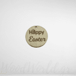 Στρογγυλό Happy Easter Ξύλινο 3χ3