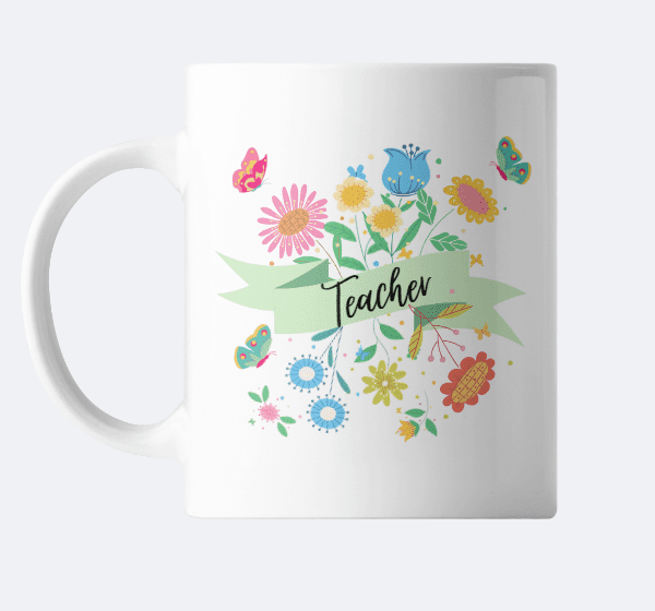 Κούπα floral teacher