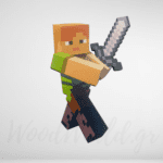 Ξύλινη Φιγούρα Minecraft alex