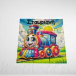 Ξύλινο Πάζλ Τρενάκι Ρόζ αποχρώσεις