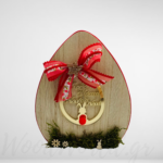 Ξύλινο Επιτραπέζιο αυγό  Καλό Πάσχα νονά και νονέ