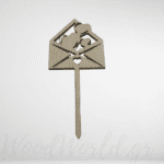 Cake topper φάκελο με καρδιές