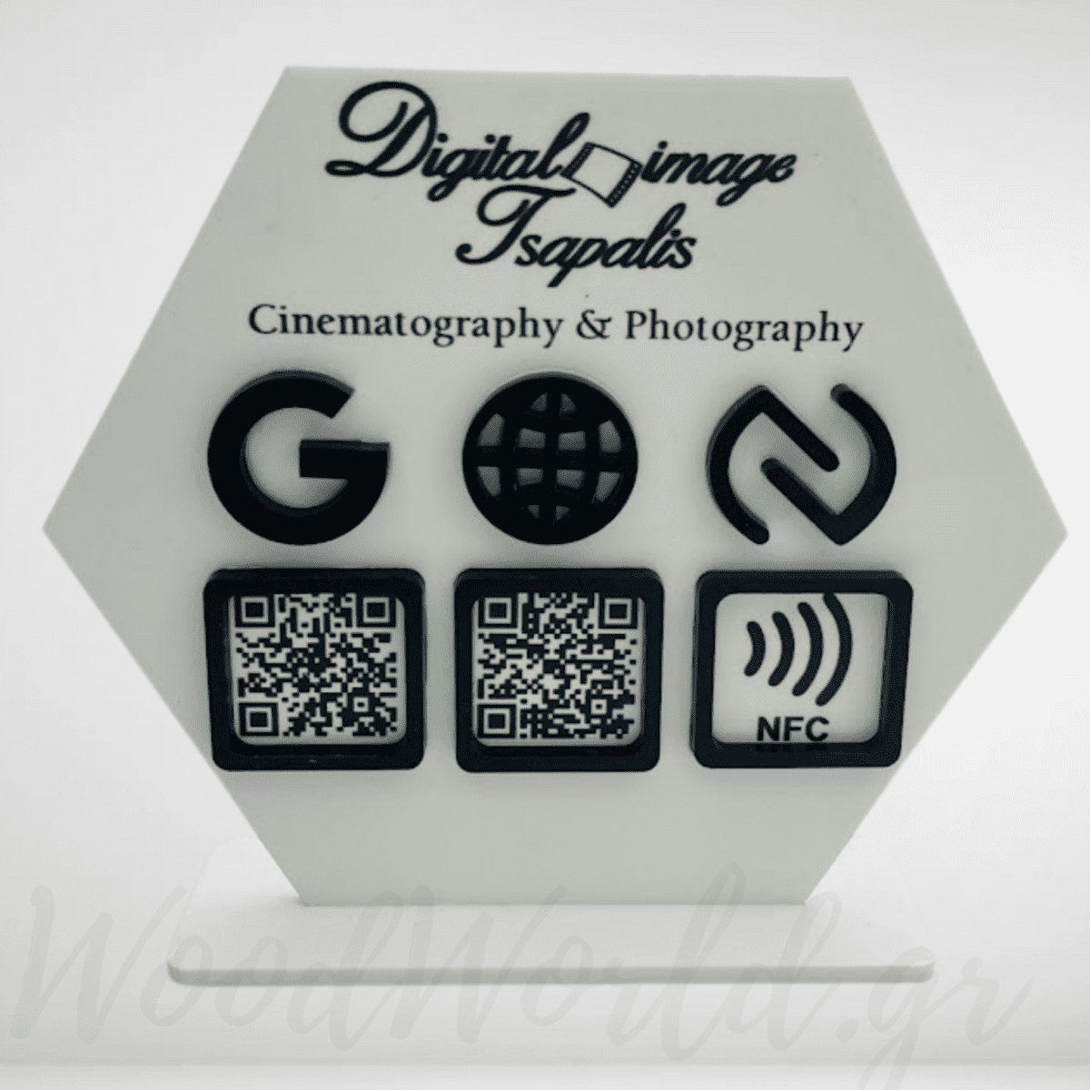 Επιτραπέζιο Stand με QR Code Social Media και Nfc - Image 1