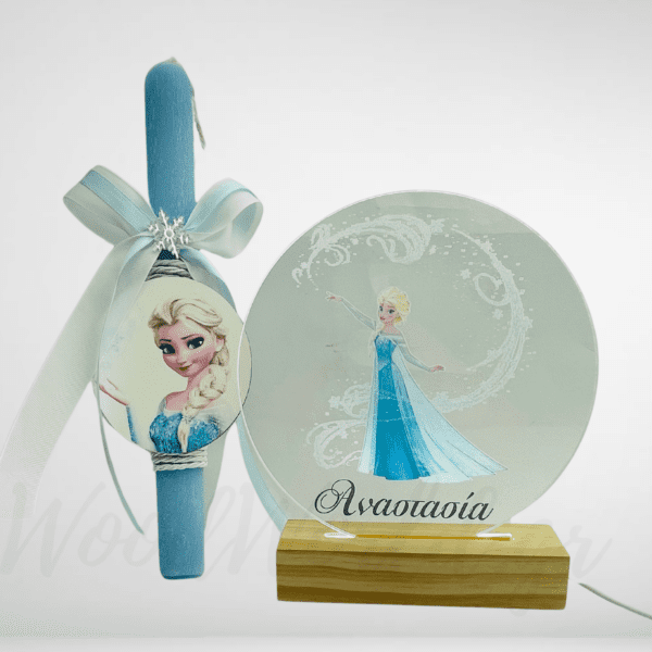 Σετ Λαμπάδα Frozen με φωτιστικό