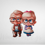 Ξύλινη Φιγούρα Παππούς γιαγιά