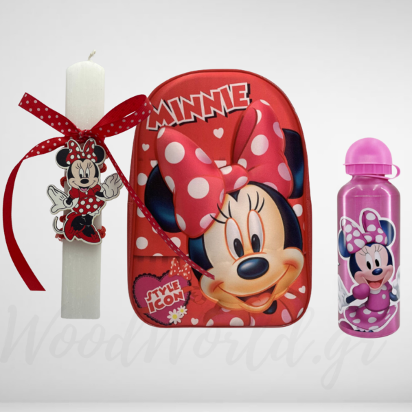 Σετ Λαμπάδα Minnie με σακίδιο πλάτης
