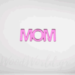 Plexiglass λέξη mom 6cm