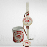 Σετ Λαμπάδα Ολυμπιακού 100 χρόνια με κούπα και μπρελόκ