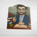 Ξύλινη φιγούρα αφιέρωση για δάσκαλο 6 mm