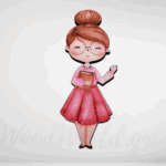 Ξύλινη φιγούρα δασκάλας 7 cm