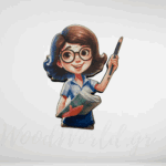 Ξύλινη φιγούρα δασκάλας 7 cm