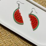 Σκουλαρίκια Plexiglass καρπουζάκια