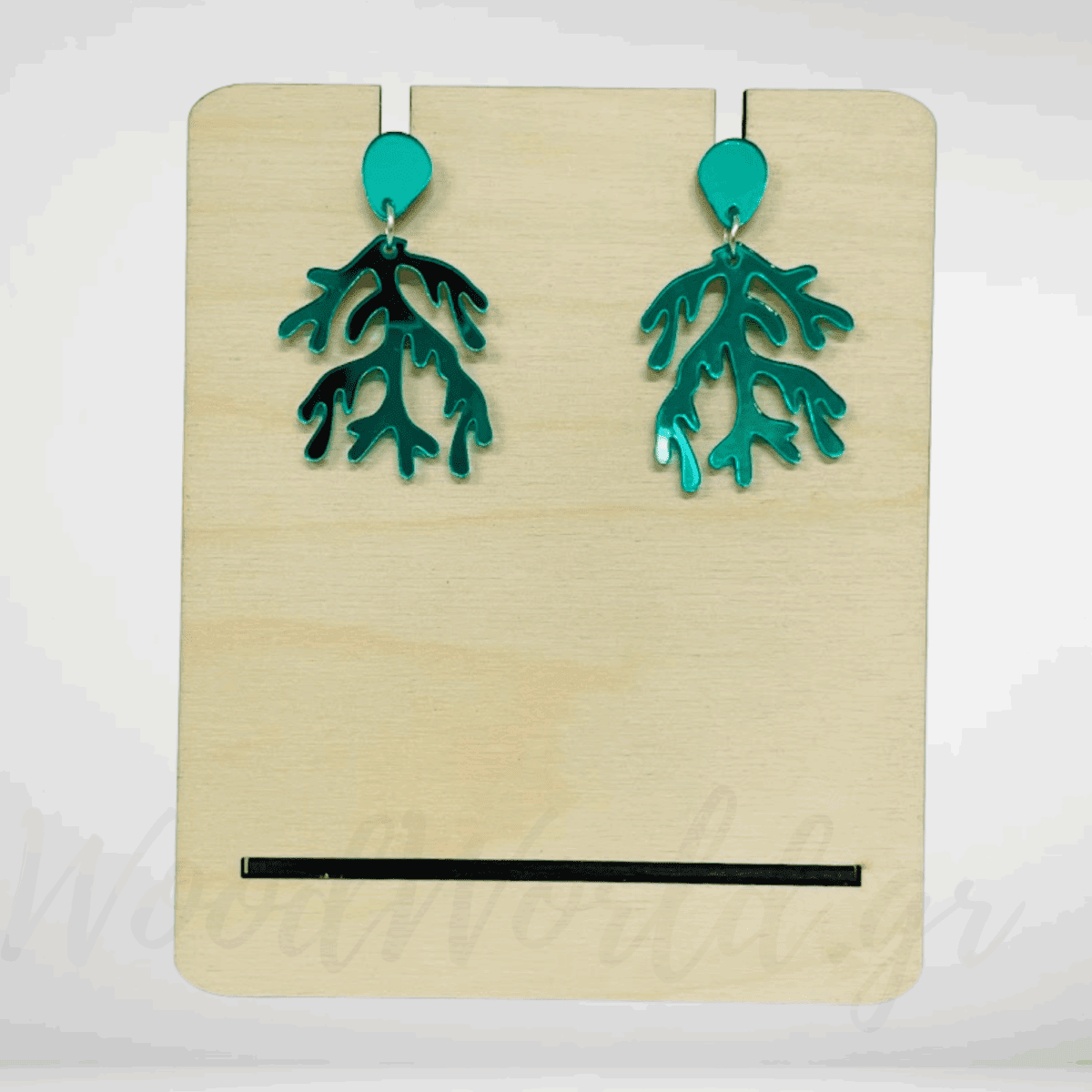 Σκουλαρίκια Plexiglass κοράλλι - Image 2