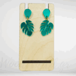 Σκουλαρίκια Plexiglass Tropical φύλλα