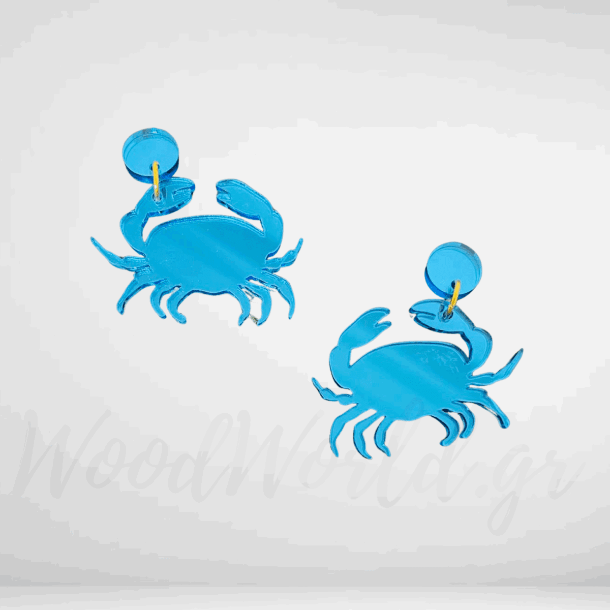 Σκουλαρίκια Plexiglass καβουράκι - Image 3