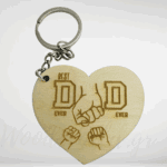 Ξύλινο μπρελόκ Best Dad hands