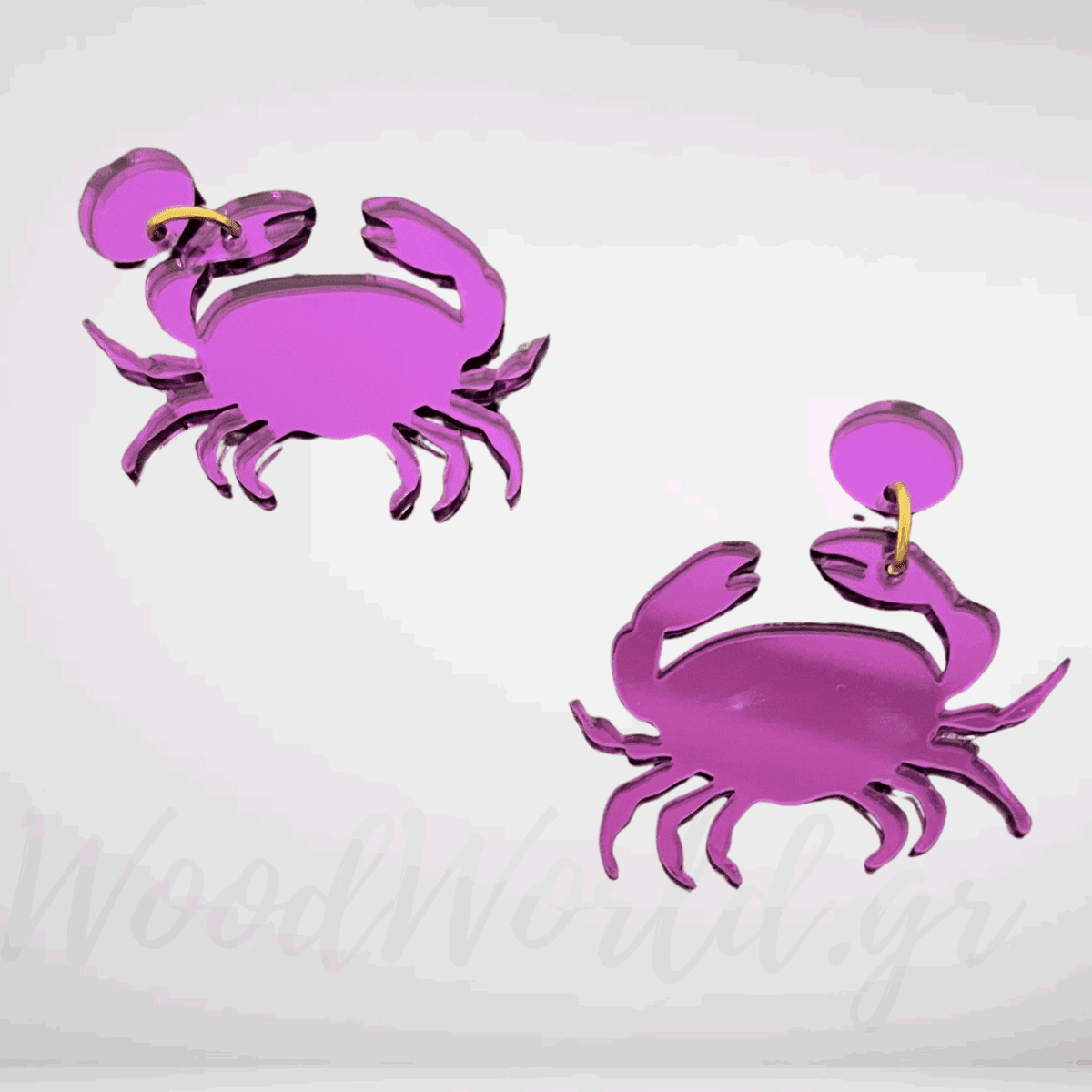 Σκουλαρίκια Plexiglass καβουράκι - Image 2