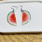 Σκουλαρίκια Plexiglass watermelon