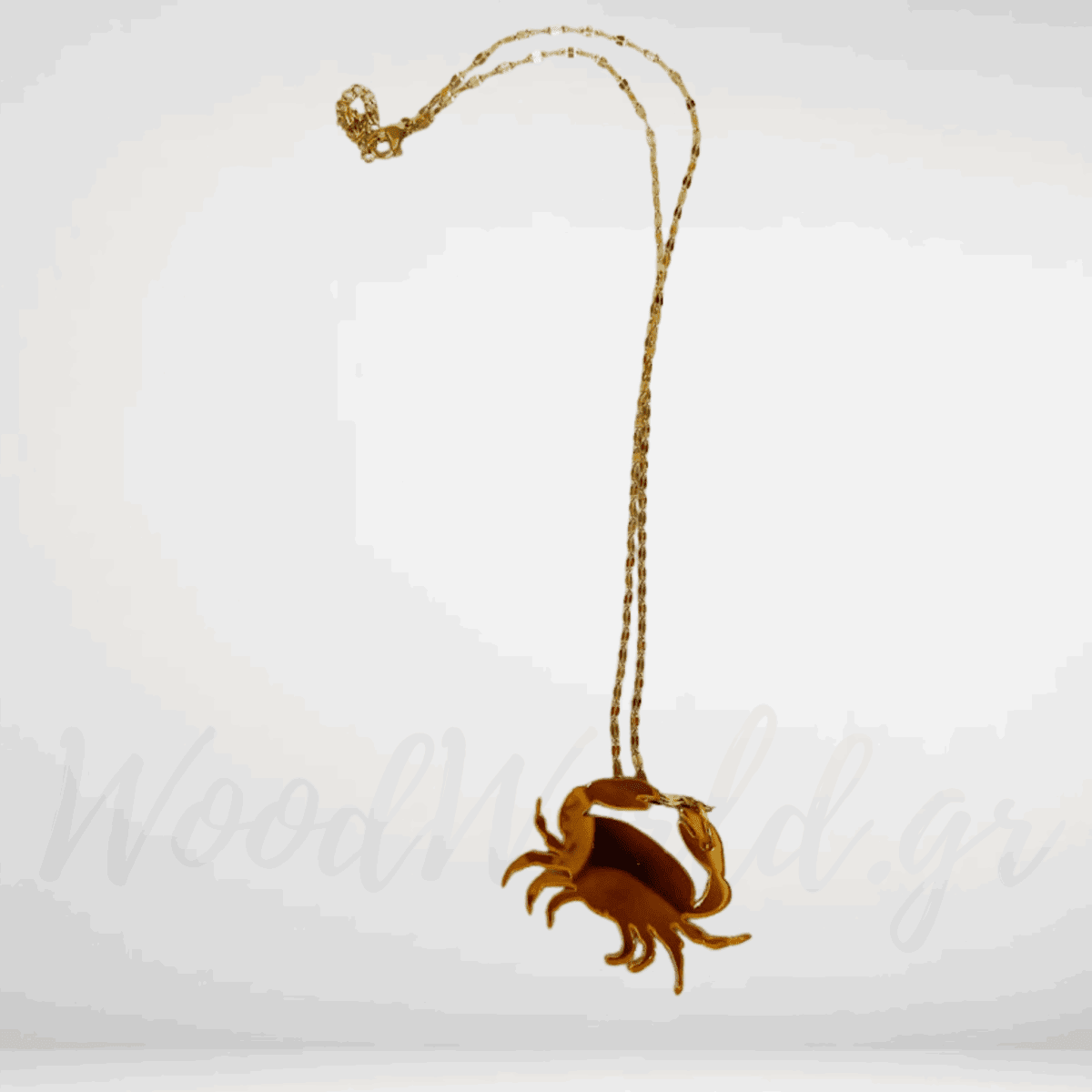 WoodWorld.gr - 2025-08-29T195116.321 Κολιέ με ατσάλινη αλυσίδα καβουράκι plexiglass - Image 1