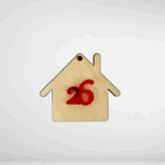 Ξύλινο στοιχείο σπίτι με plexiglass 26