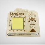 Ξύλινη βάση με τοποθέτηση posti it και μολύβι με χάραξη