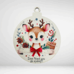 Ξύλινη μπάλα ταρανδάκι Νονά