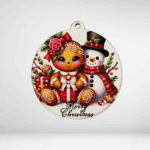 Στρογγυλό snowman gingerbread 5 cm