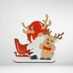 Χριστουγεννιάτικο διακοσμητικό με νάνο έλκηθρο με αφιέρωση