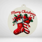 Στρογγυλό Merry christmas  5 cm