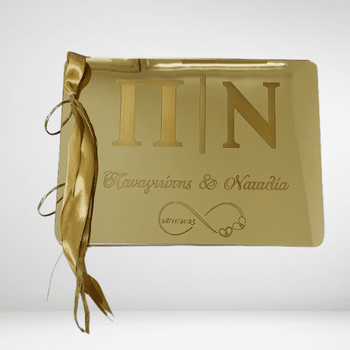 Circle Flower Natural Brand Logo (2) Ευχολόγιο plexiglass με μονόγραμμα και χάραξη άπειρο - Image 1