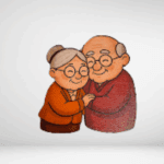 Ξύλινη φιγούρα παππούς-γιαγιά 7 cm