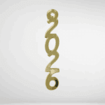 Κάθετο 2026 χρυσό 6,0χ1,0εκ