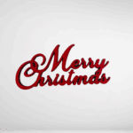 Φράση Merry christmas 5x2,1