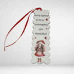 Ξύλινος σελιδοδείκτης santa girl
