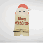 Ξύλινη βάση κινητού με άγιο Βασίλη