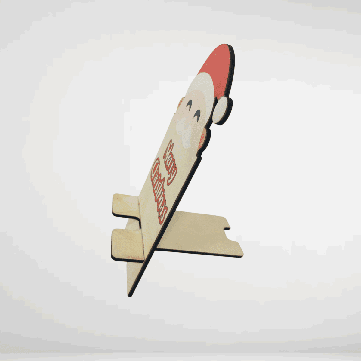 Ξύλινη βάση κινητού με άγιο Βασίλη - Image 2