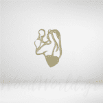 Στοιχείο Plexiglass μαμά με μωρό διάτρητο 5.7χ3.9 εκ