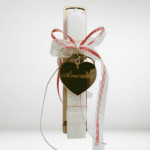 Λαμπάδα με μπρελόκ καρδιά Plexiglass με όνομα