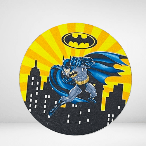 Circle Flower Natural Brand Logo (39) Ξύλινη Φιγούρα Batman - Image 1